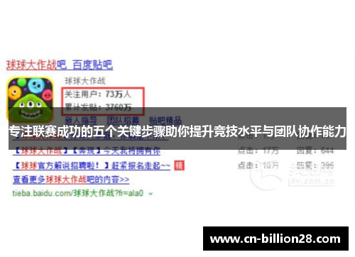 专注联赛成功的五个关键步骤助你提升竞技水平与团队协作能力